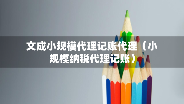 文成小規(guī)模代理記賬代理（小規(guī)模納稅代理記賬）