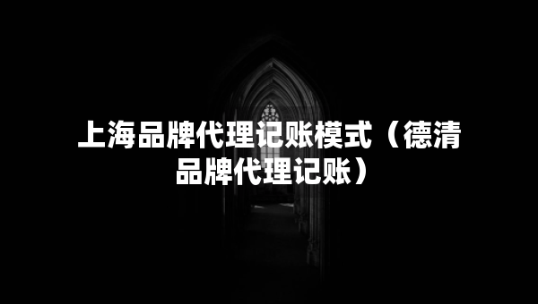 上海品牌代理記賬模式（德清品牌代理記賬）