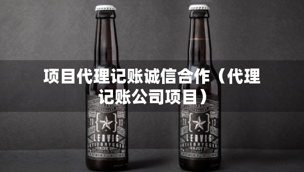 項目代理記賬誠信合作（代理記賬公司項目）