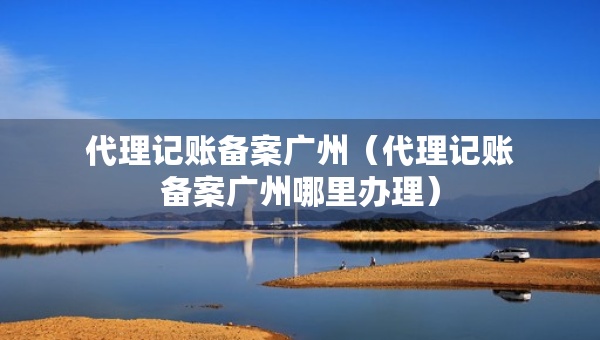 代理記賬備案廣州（代理記賬備案廣州哪里辦理）