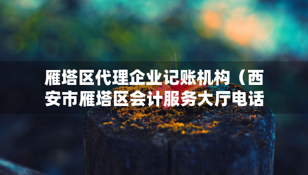雁塔區(qū)代理企業(yè)記賬機(jī)構(gòu)（西安市雁塔區(qū)會計服務(wù)大廳電話）