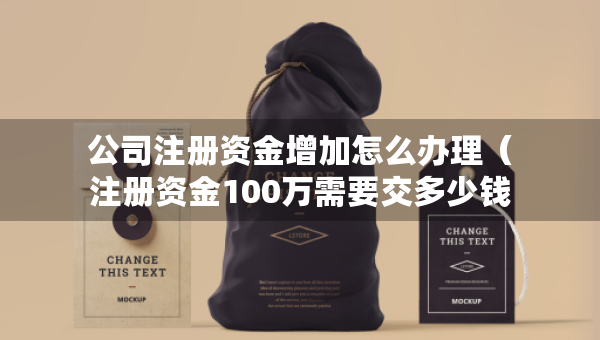 公司注冊資金增加怎么辦理（注冊資金100萬需要交多少錢）