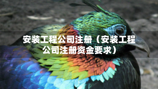 安裝工程公司注冊（安裝工程公司注冊資金要求）