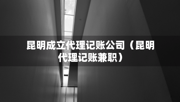 昆明成立代理記賬公司（昆明代理記賬兼職）