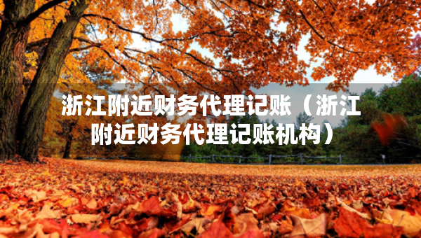 浙江附近財務(wù)代理記賬（浙江附近財務(wù)代理記賬機構(gòu)）