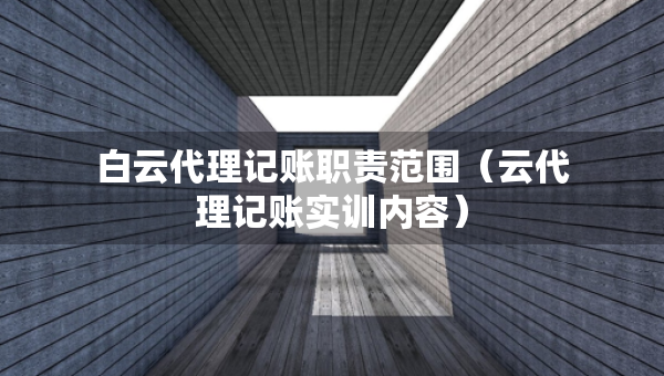 白云代理記賬職責(zé)范圍（云代理記賬實(shí)訓(xùn)內(nèi)容）