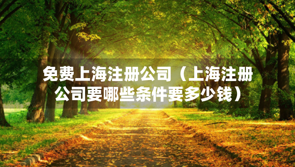 免費(fèi)上海注冊(cè)公司（上海注冊(cè)公司要哪些條件要多少錢）