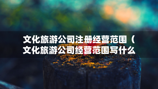 文化旅游公司注冊經(jīng)營范圍（文化旅游公司經(jīng)營范圍寫什么）