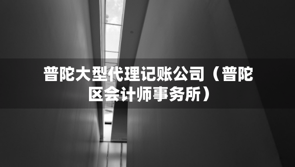 普陀大型代理記賬公司（普陀區(qū)會計師事務(wù)所）