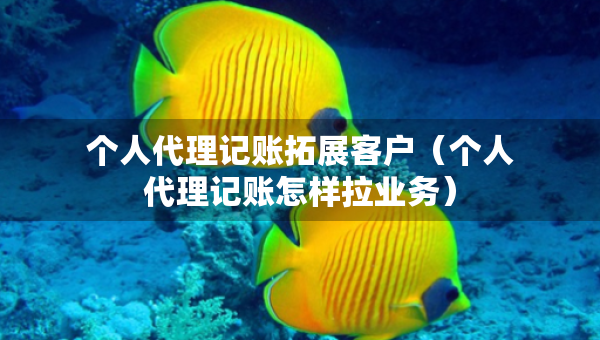 個人代理記賬拓展客戶（個人代理記賬怎樣拉業(yè)務(wù)）