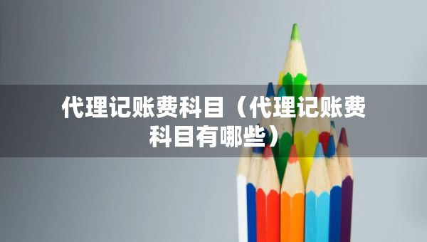 代理記賬費(fèi)科目（代理記賬費(fèi)科目有哪些）