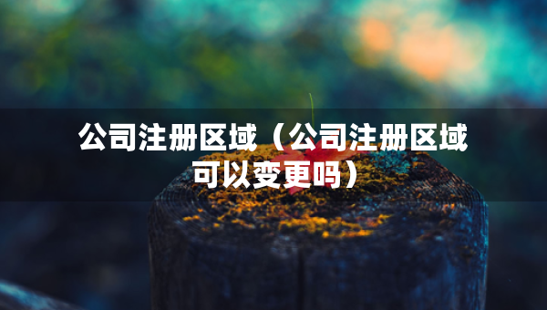 公司注冊(cè)區(qū)域（公司注冊(cè)區(qū)域可以變更嗎）