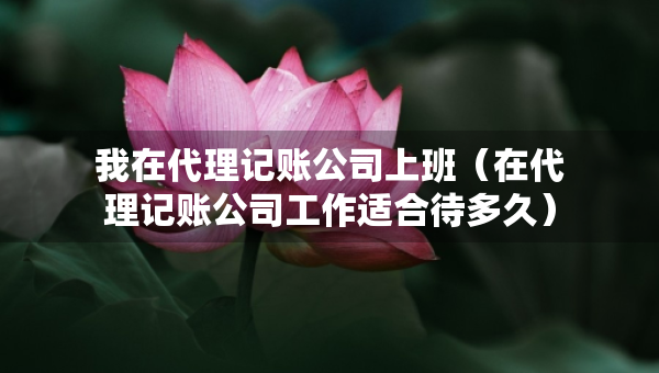 我在代理記賬公司上班（在代理記賬公司工作適合待多久）
