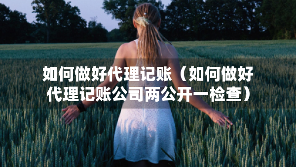 如何做好代理記賬（如何做好代理記賬公司兩公開一檢查）