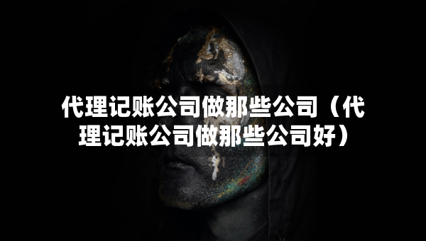 代理記賬公司做那些公司（代理記賬公司做那些公司好）