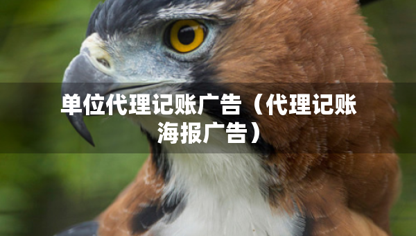 單位代理記賬廣告（代理記賬海報廣告）