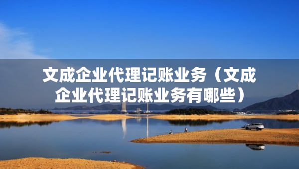 文成企業(yè)代理記賬業(yè)務(wù)（文成企業(yè)代理記賬業(yè)務(wù)有哪些）