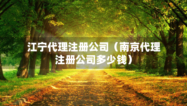 江寧代理注冊公司（南京代理注冊公司多少錢）