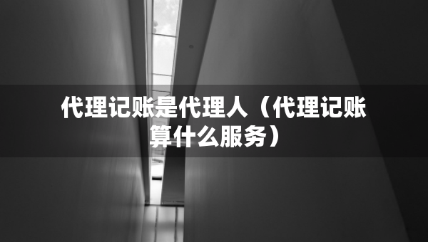 代理記賬是代理人（代理記賬算什么服務(wù)）