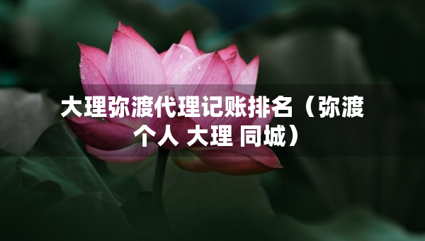 大理彌渡代理記賬排名（彌渡 個(gè)人 大理 同城）