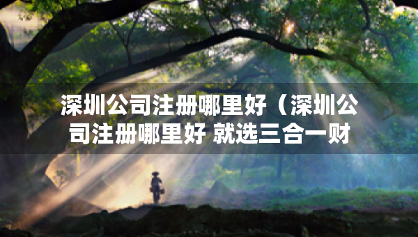 深圳公司注冊哪里好（深圳公司注冊哪里好 就選三合一財稅）