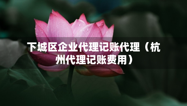 下城區(qū)企業(yè)代理記賬代理（杭州代理記賬費用）