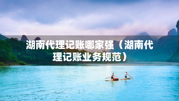 湖南代理記賬哪家強（湖南代理記賬業(yè)務(wù)規(guī)范）