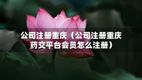 公司注冊重慶（公司注冊重慶藥交平臺會員怎么注冊）