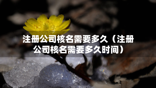注冊公司核名需要多久（注冊公司核名需要多久時間）