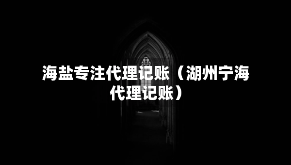 海鹽專注代理記賬（湖州寧海代理記賬）