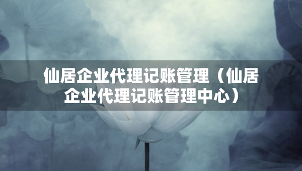 仙居企業(yè)代理記賬管理（仙居企業(yè)代理記賬管理中心）