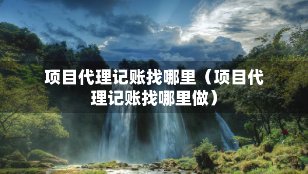 項目代理記賬找哪里（項目代理記賬找哪里做）