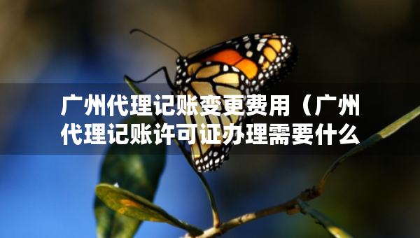 廣州代理記賬變更費(fèi)用（廣州代理記賬許可證辦理需要什么條件）