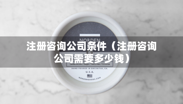 注冊(cè)咨詢公司條件（注冊(cè)咨詢公司需要多少錢）
