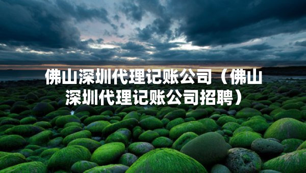 佛山深圳代理記賬公司（佛山深圳代理記賬公司招聘）