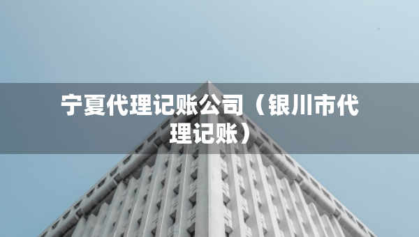 寧夏代理記賬公司(銀川市代理記賬) 寧夏代理記賬公司(銀川市代理記賬)