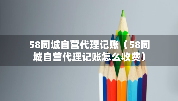 58同城自營代理記賬（58同城自營代理記賬怎么收費(fèi)）
