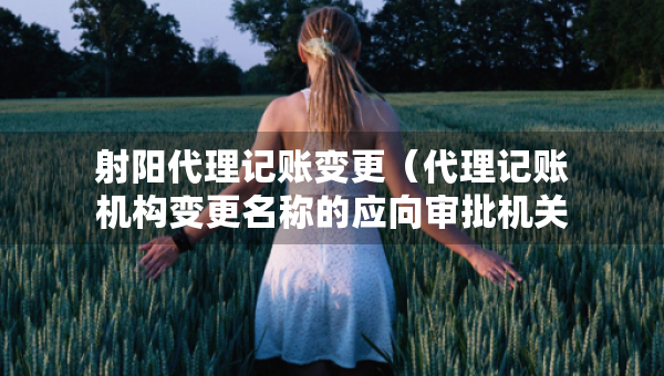 射陽代理記賬變更（代理記賬機構變更名稱的應向審批機關提交什么）