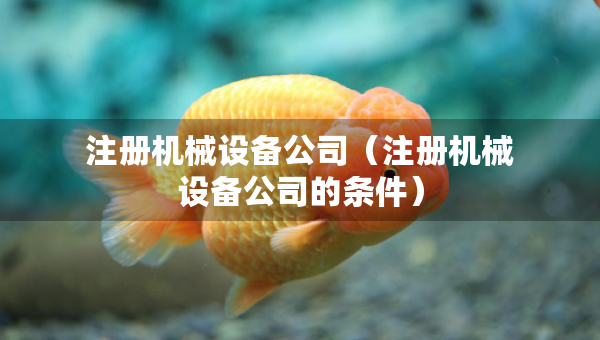 注冊機械設備公司（注冊機械設備公司的條件）
