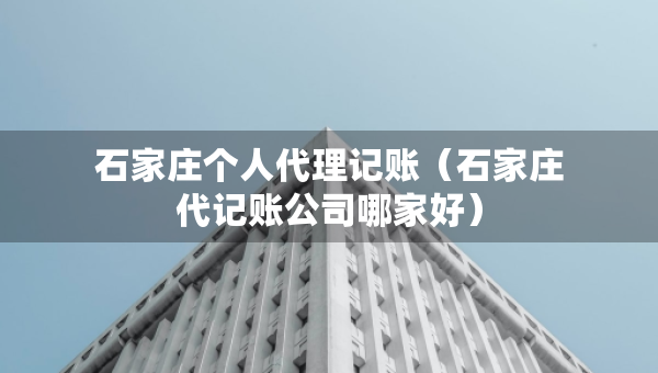 石家莊個人代理記賬(石家莊代記賬公司哪家好) 石家莊個人代理記賬(石家莊代記賬公司哪家好)