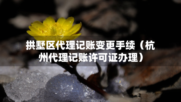 拱墅區(qū)代理記賬變更手續(xù)（杭州代理記賬許可證辦理）
