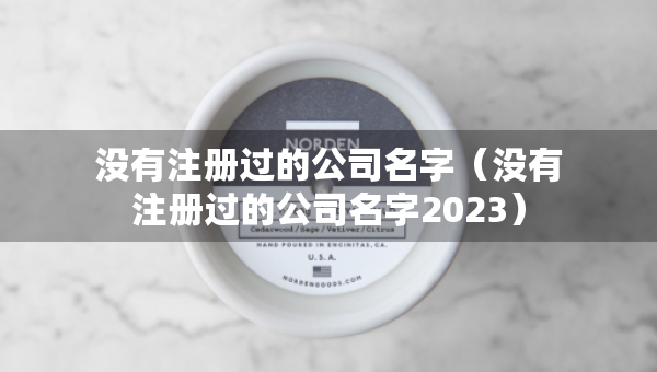 沒有注冊過的公司名字（沒有注冊過的公司名字2023）