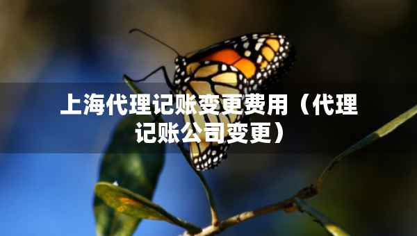 上海代理記賬變更費(fèi)用（代理記賬公司變更）