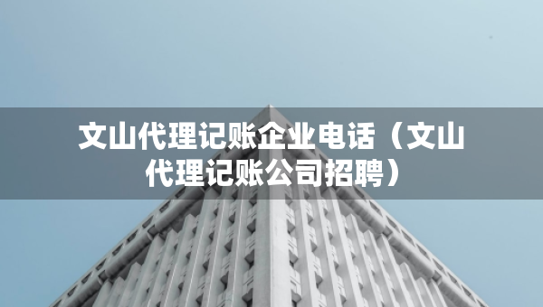 文山代理記賬企業(yè)電話（文山代理記賬公司招聘）
