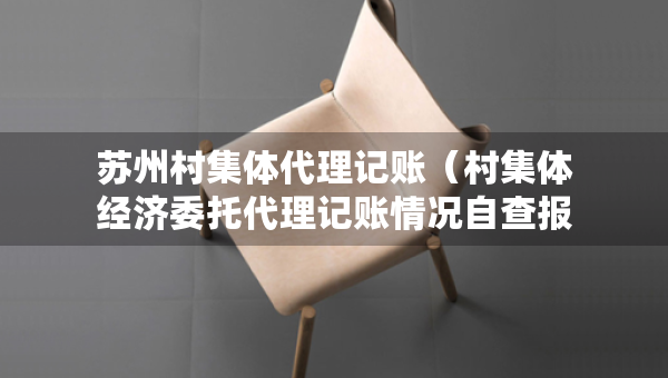 蘇州村集體代理記賬（村集體經(jīng)濟(jì)委托代理記賬情況自查報(bào)告）