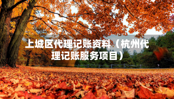 上城區(qū)代理記賬資料（杭州代理記賬服務(wù)項(xiàng)目）
