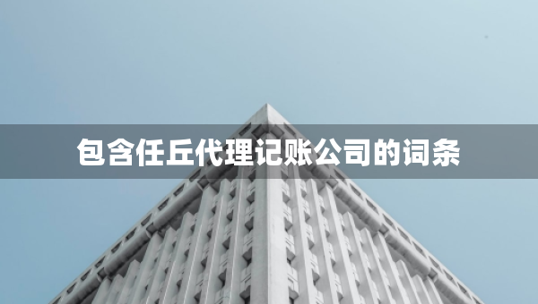 包含任丘代理記賬公司的詞條