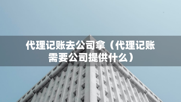 代理記賬去公司拿（代理記賬需要公司提供什么）