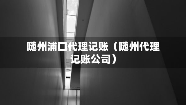 隨州浦口代理記賬(隨州代理記賬公司) 隨州浦口代理記賬(隨州代理記賬公司)