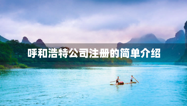 呼和浩特公司注冊的簡單介紹